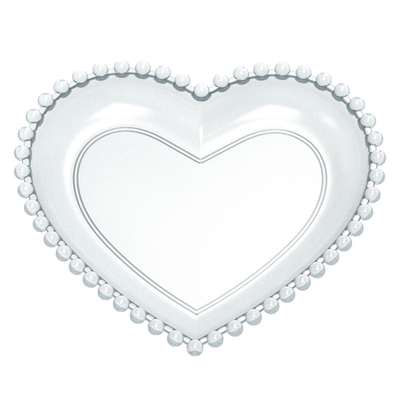 BANDEJA CORACAO PEROLA BRANCO UN PRODUFEST
