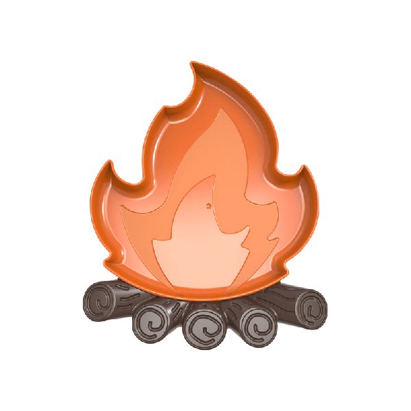 BANDEJA FOGUEIRA LARANJA UN MIRANDINHA