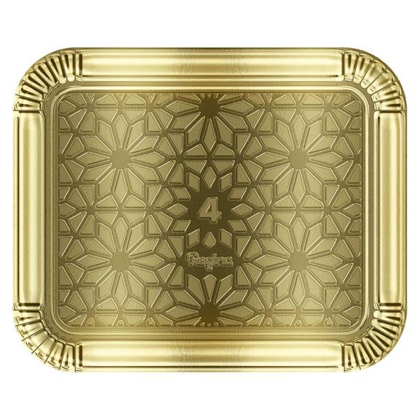 BANDEJA LAMINADA Nº04 32,5X26CM OURO UN REGINA