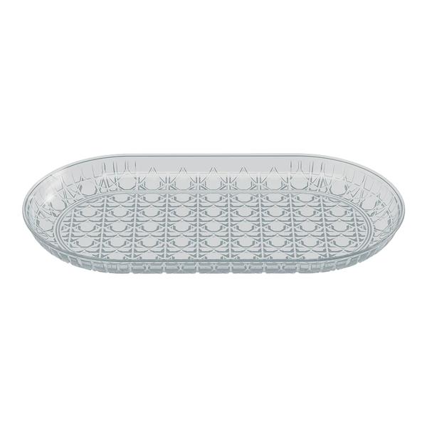 BANDEJA LAPIDADA 26X14CM CRISTAL UN PRODUFEST