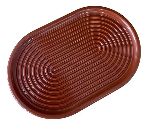 BANDEJA OBLONGA ALEGRA 24X16CM CARAMELO UN PRODUFEST