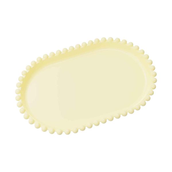 BANDEJA OVAL PEROLA 20X13CM AMARELO CANDY UN PRODUFEST