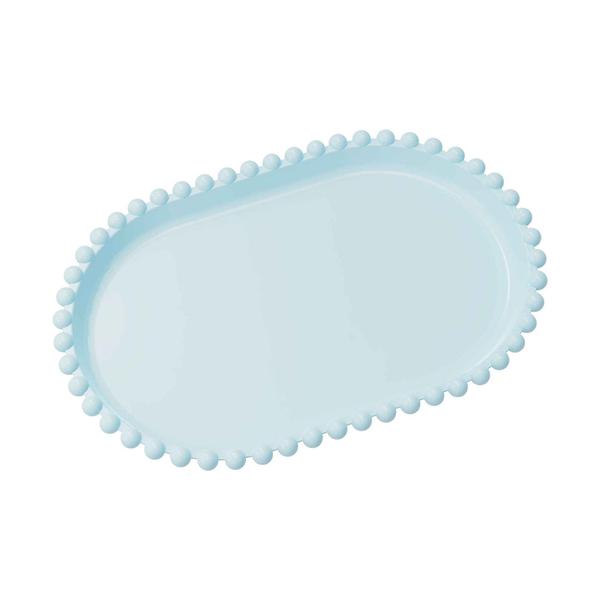 BANDEJA OVAL PEROLA 20X13CM AZUL CANDY UN PRODUFEST