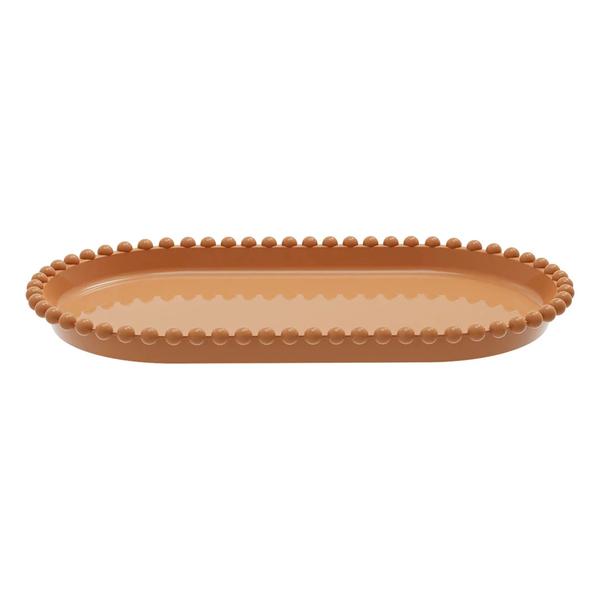 BANDEJA OVAL PEROLA 20X13CM CARAMELO UN PRODUFEST