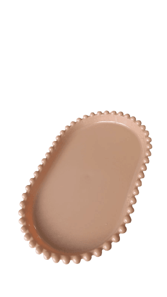 BANDEJA OVAL PEROLA 20X13CM CARAMELO UN PRODUFEST