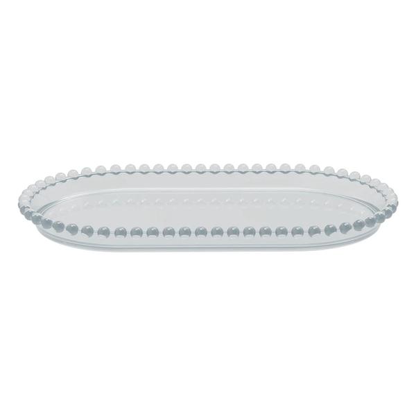 BANDEJA OVAL PEROLA 20X13CM CRISTAL UN PRODUFEST