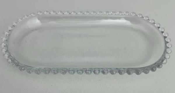 BANDEJA OVAL PEROLA 20X13CM CRISTAL UN PRODUFEST