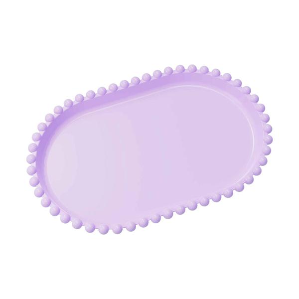 BANDEJA OVAL PEROLA 20X13CM LILAS CANDY UN PRODUFEST