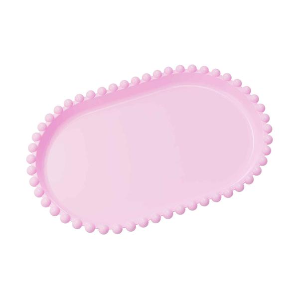 BANDEJA OVAL PEROLA 20X13CM ROSA CANDY UN PRODUFEST