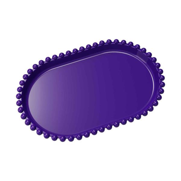 BANDEJA OVAL PEROLA 20X13CM ROXO UN PRODUFEST