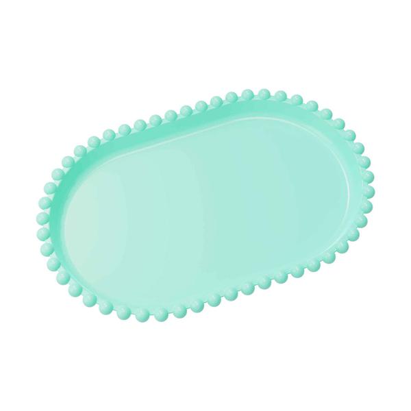 BANDEJA OVAL PEROLA 20X13CM VERDE MENTA UN PRODUFEST