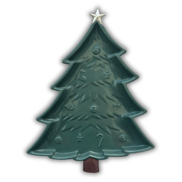 BANDEJA PINHEIRO NATAL TRONCO/ESTRELA VERDE MUSGO UN SO BOLEIRAS