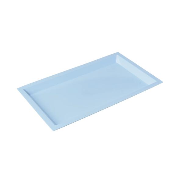 BANDEJA RETANGULAR SEM BASE AZUL BEBE UN MIRANDINHA