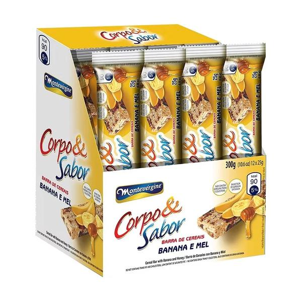BARRA CEREAIS BANANA E MEL 12UN MONTEVERGINE