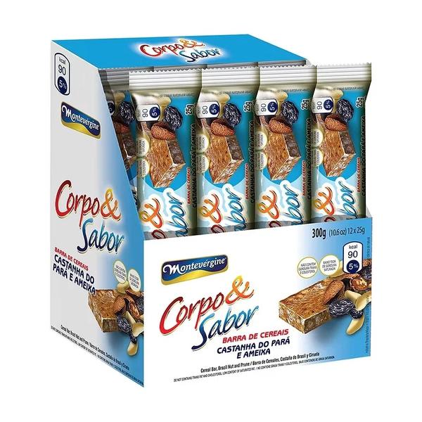 BARRA CEREAIS CASTANHA PARA AMEIXA 12UN MONTEVERGINE