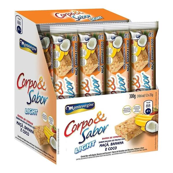 BARRA CEREAIS LIGHT SALADA DE FRUTAS 12UN MONTEVERGINE