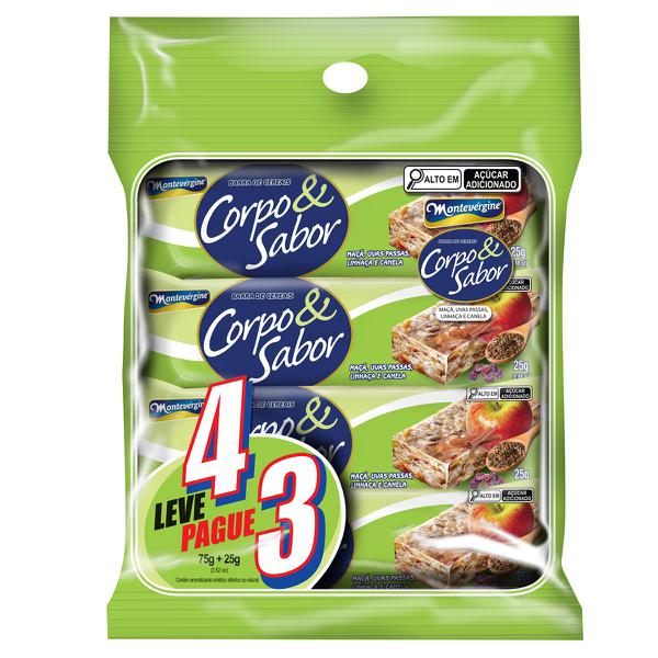 BARRA CEREAIS MACA PASSAS E LINHACA LV4 PG3 MONTEVERGINE