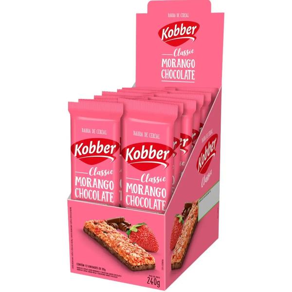 BARRA MORANGO CHOCOLATE CLASSIC 12UN KOBBER