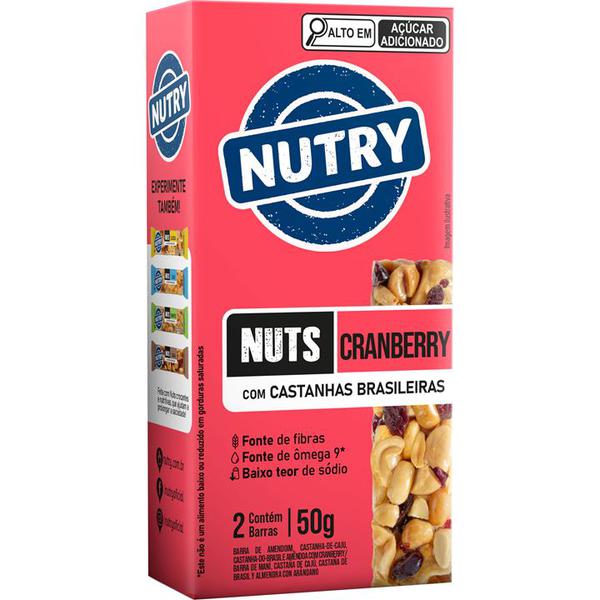 BARRA NUTS CRANBERRY 2X25G NUTRIMENTAL