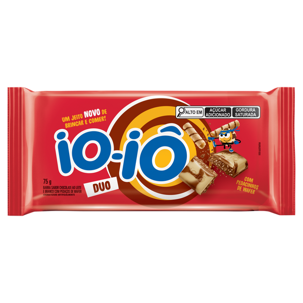 BARRA SABOR CHOCOLATE AO LEITE E BRANCO IOIO 75G HERSHEYS