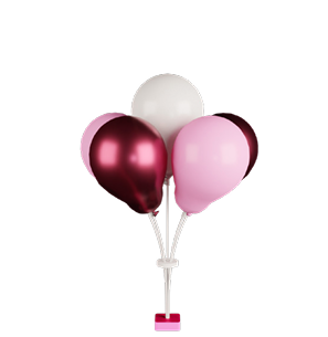 BASE PARA BALAO DE MESA 24CM ROSA GRINFEST