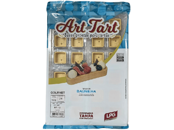 BASE TORTA DOCE QUADRADA GOURMET 35X35 24UN ART TART 192G