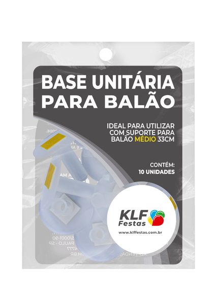 BASE UNITARIA PARA SUPORTE DE  BALAO CRISTAL 10UN KLF