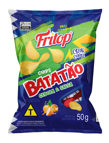 BATATA CHIPS CEBOLA E SALSA 50G FRITOP