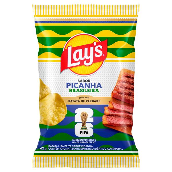 BATATA LAYS COPA PICANHA 62G ELMA CHIPS