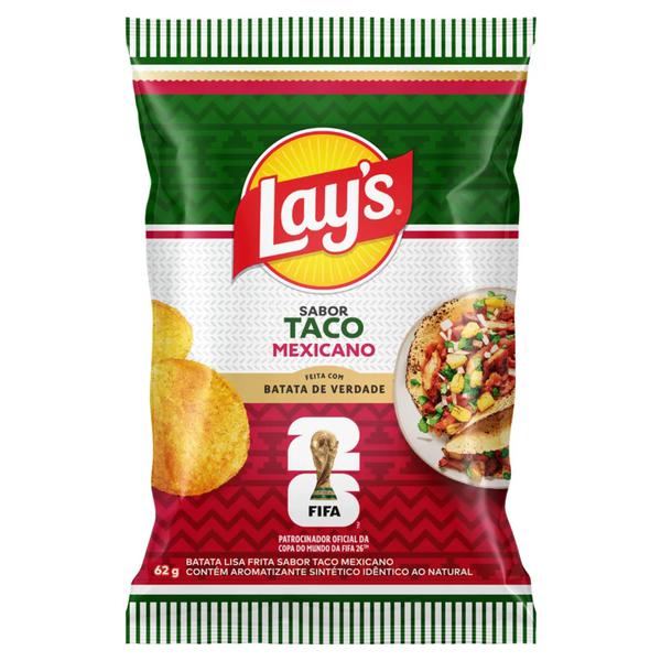 BATATA LAYS COPA TACO MEXICANO 62G ELMA CHIPS