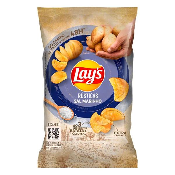 BATATA LAYS SAL MARINHO 108G ELMA CHIPS