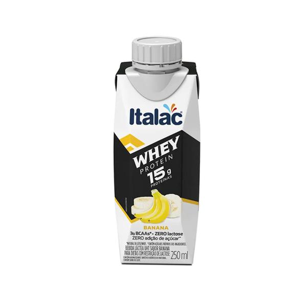 BEBIDA LACTEA ZERO LACTOSE WHEY 15G BANANA 250ML ITALAC