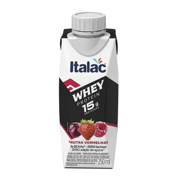 BEBIDA LACTEA ZERO LACTOSE WHEY 15G FRUTAS VERMELHA 250ML ITALAC