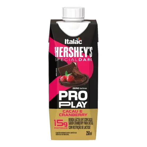 BEBIDA LACTEA ZERO LACTOSE WHEY 15G HERSHEY'S CACAU E CRANBERRY 250ML ITALAC