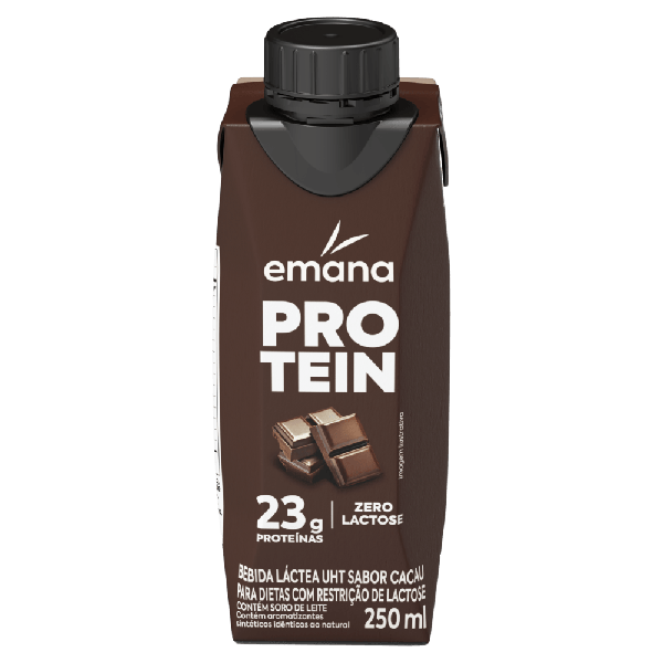 BEBIDA PRONTA PROTEIN ZERO LACTOSE CACAU 250G EMANA
