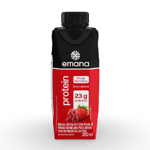 BEBIDA PRONTA PROTEIN ZERO LACTOSE FRUTAS VERM. 250G EMANA