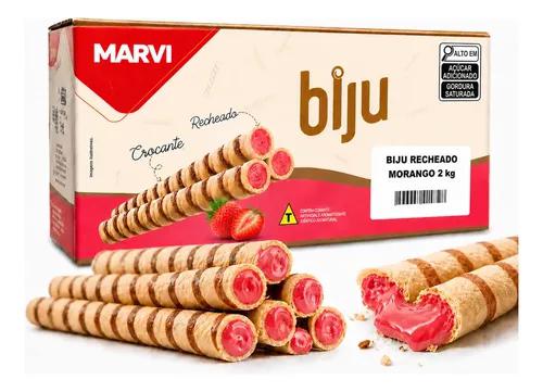 BIJU RECHEADO MORANGO 2KG MARVI