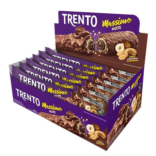 BIJU RECHEADO TRENTO 239 MASSIMO NUTS AO LEITE 15UN PECCIN