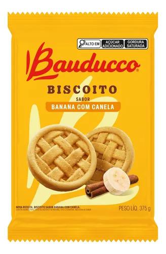 BISCOITO AMANTEIGADO 375G BANANA/CANELA