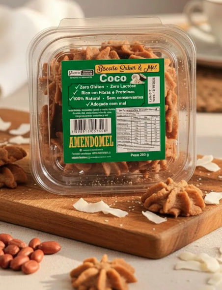 BISCOITO AMENDOMEL COCO ZERO LACTOSE ZERO GLUTEN 200G THIANI
