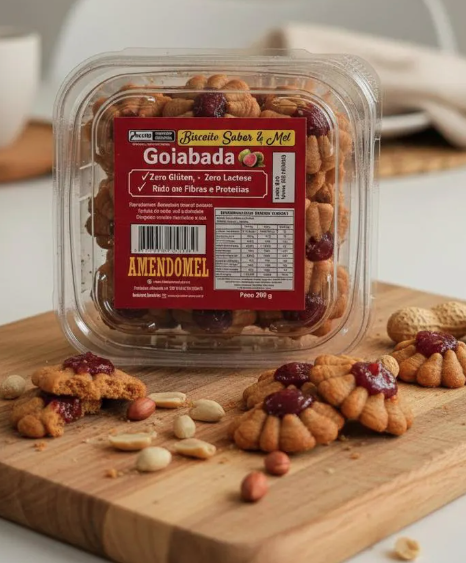 BISCOITO AMENDOMEL GOIBADADA ZERO LACTOSE ZERO GLUTEN 200G THIANI