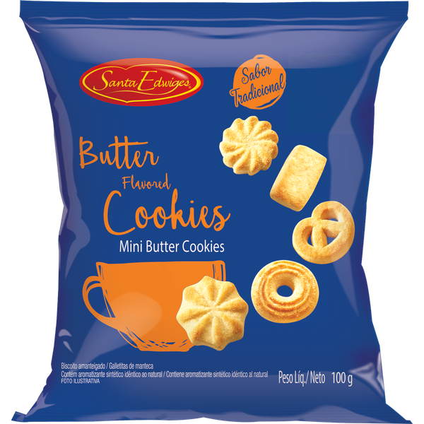 BISCOITO BUTTER COOKIES 100G TRADICIONAL SANTA EDWIGES