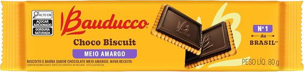BISCOITO CHOCO BISCUIT MEIO AMARGO 80G BAUDUCCO
