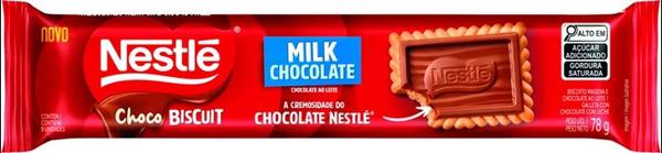 BISCOITO CHOCOBISCUIT AO LEITE 78G NESTLE