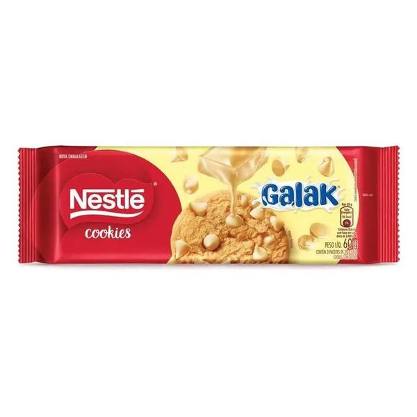 BISCOITO COOKIES GALAK GOTAS CHOCOLATE BRANCO 60G NESTLE
