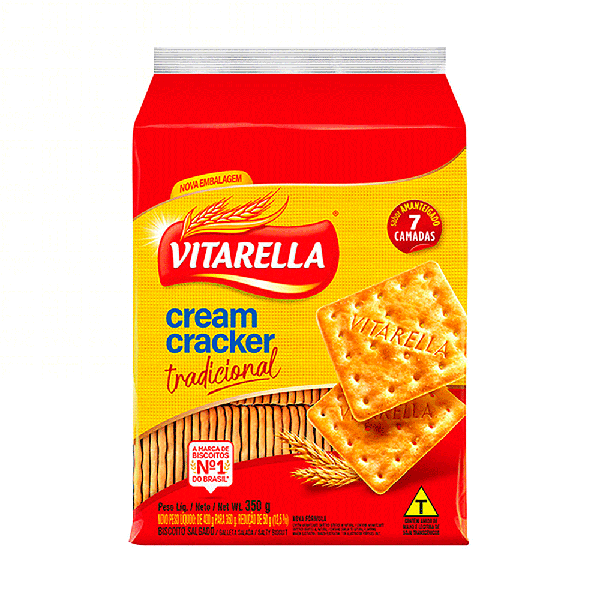BISCOITO CREAM CRACKER 350G VITARELLA