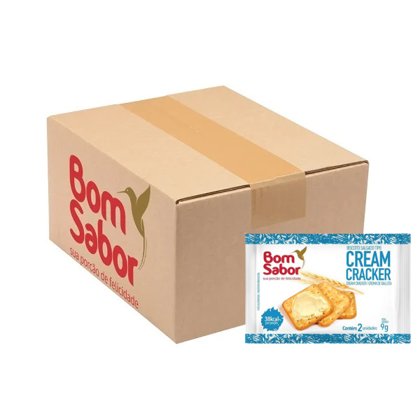 BISCOITO CREAM CRACKER 9G 180 UN BOM SABOR