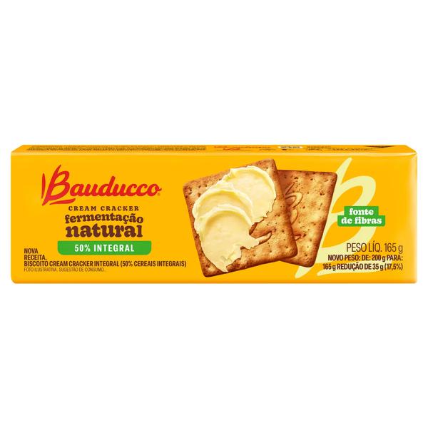 BISCOITO CREAM CRACKER INTEGRAL 165G BAUDUCCO