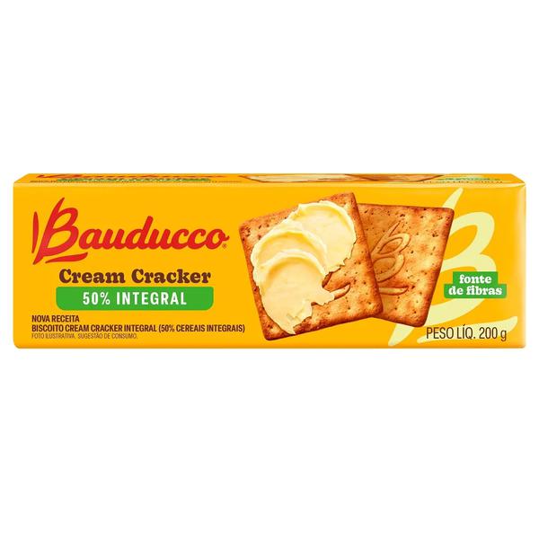 BISCOITO CREAM CRACKER INTEGRAL 200G BAUDUCCO