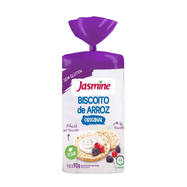 BISCOITO DE ARROZ SEM GLUTEN ORIGINAL 90G JASMINE